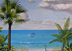 Faux Painting of Beach Scene