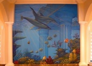 Faux Painting of Underwater Life