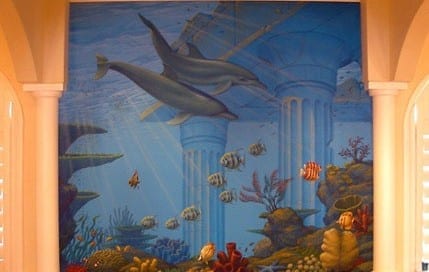 Faux Painting of Underwater Life