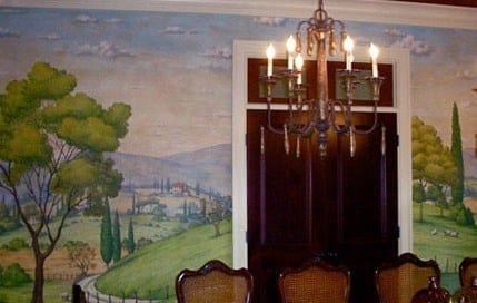 Faux Painting on Dining Room Wall