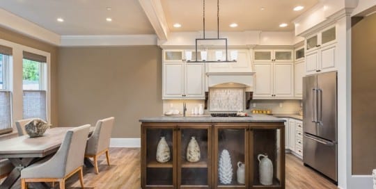 kitchen and dining room